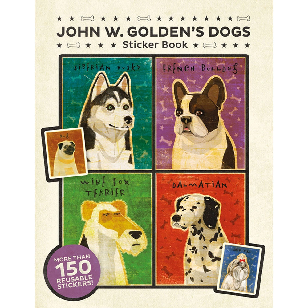Pomegranate John W. Goldens Dogs Sticker Book Activity Books For Children 3 Pomegranate John W. Goldens Dogs Sticker Book Activity Books For Children
