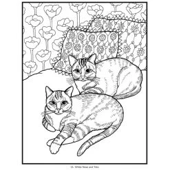 Pomegranate Mimi Vang Olsen: Cats Coloring Book Adult Colouring Books