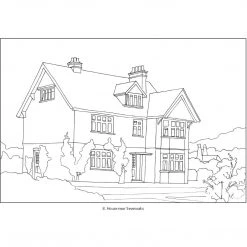 Pomegranate Adult Colouring Books Arts & Crafts Houses Coloring Book