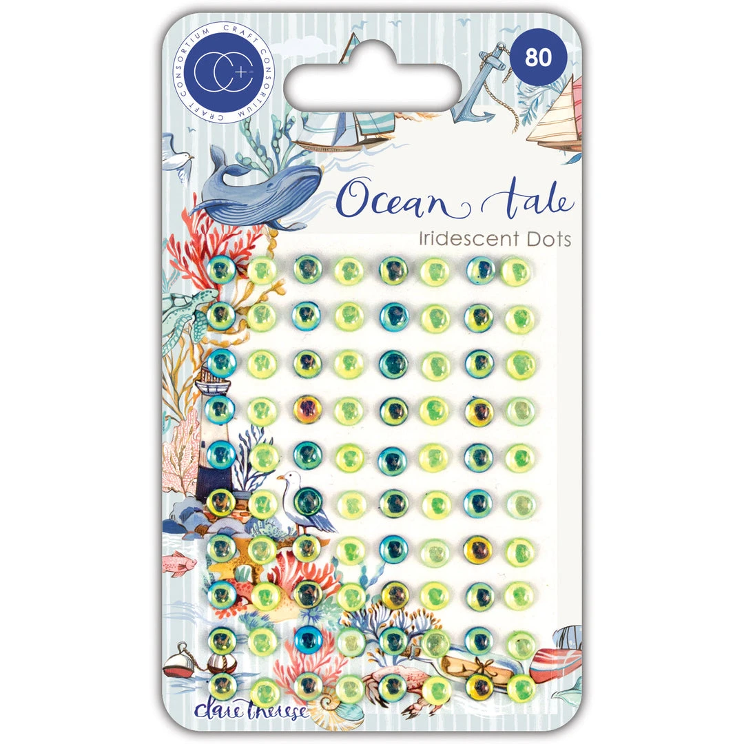 Craft Embellishments Craft Consortium Ocean Tale - Iridescent Dots 3 Craft Embellishments Craft Consortium Ocean Tale - Iridescent Dots