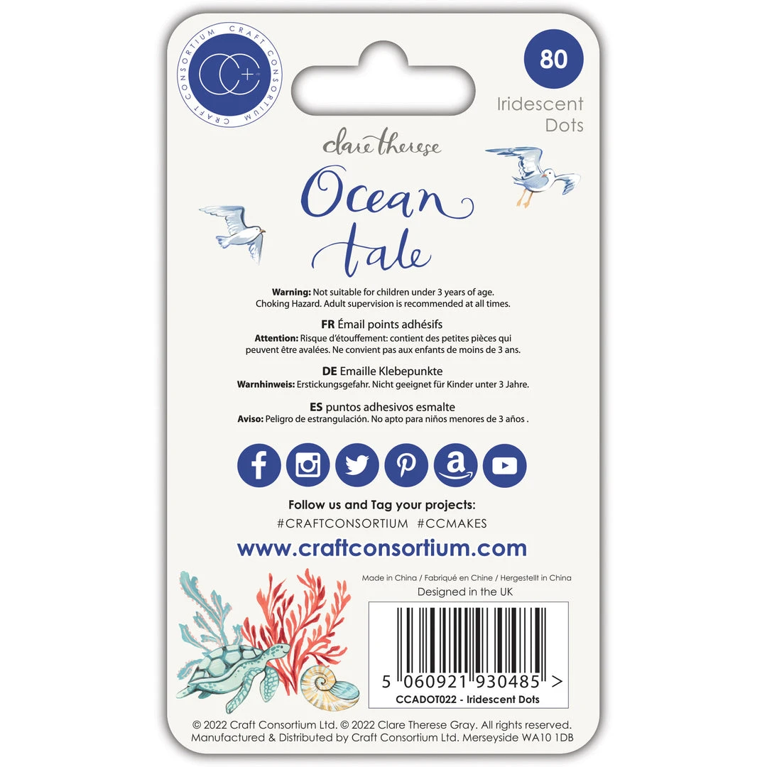 Craft Embellishments Craft Consortium Ocean Tale - Iridescent Dots 4 Craft Embellishments Craft Consortium Ocean Tale - Iridescent Dots