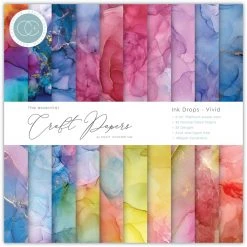 Craft Consortium Essential 6x6 Craft Papers - Ink Drop Vivid