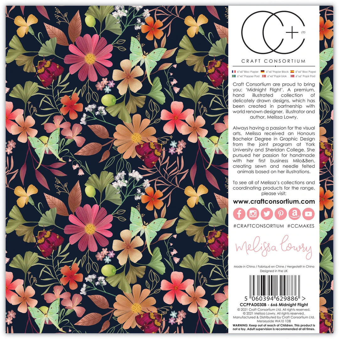 Paper And Card Craft Consortium Midnight Flight - 6x6 Paper Pad 4 Paper And Card Craft Consortium Midnight Flight - 6x6 Paper Pad