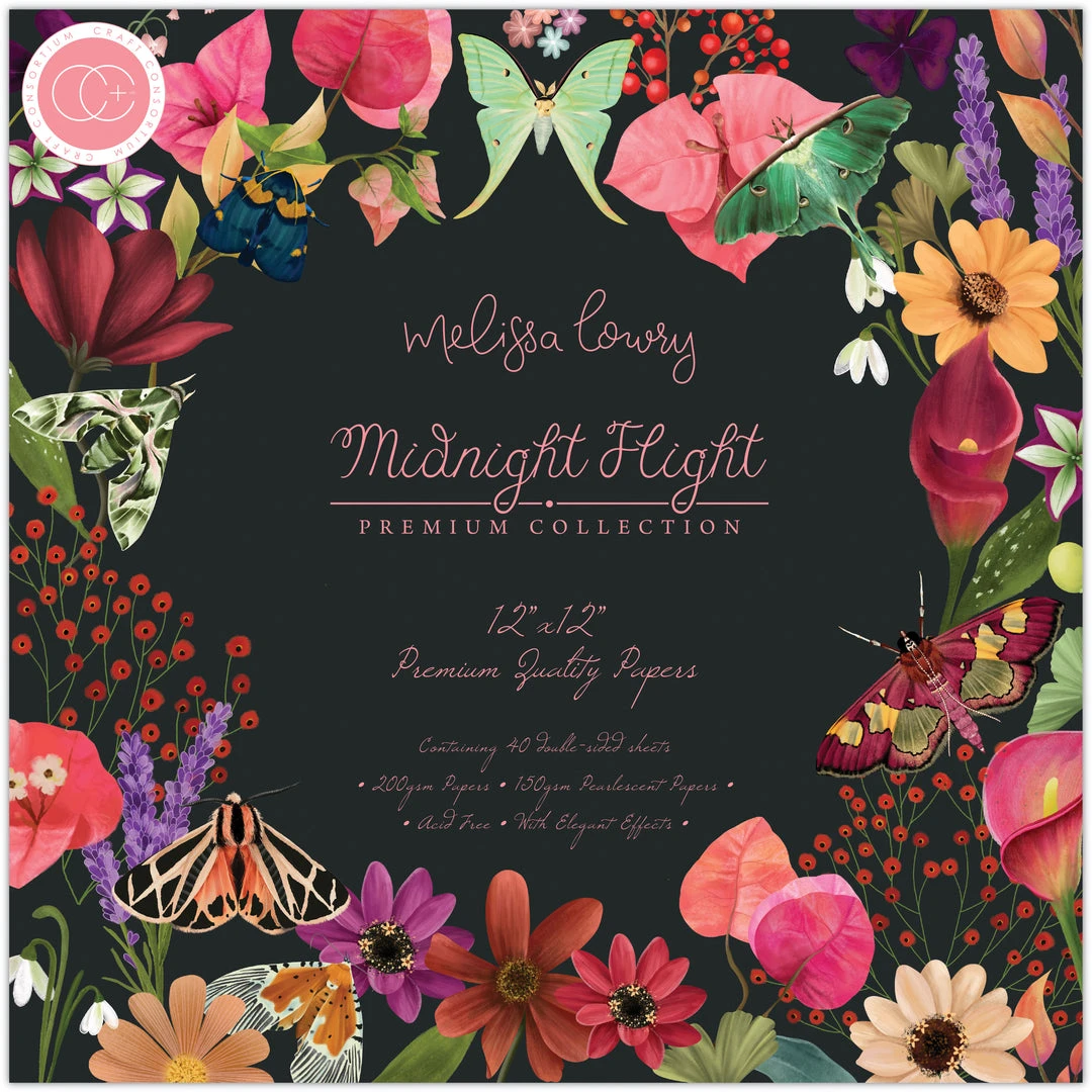 Craft Consortium Midnight Flight - 12x12 Paper Pad 3 Craft Consortium Midnight Flight - 12x12 Paper Pad
