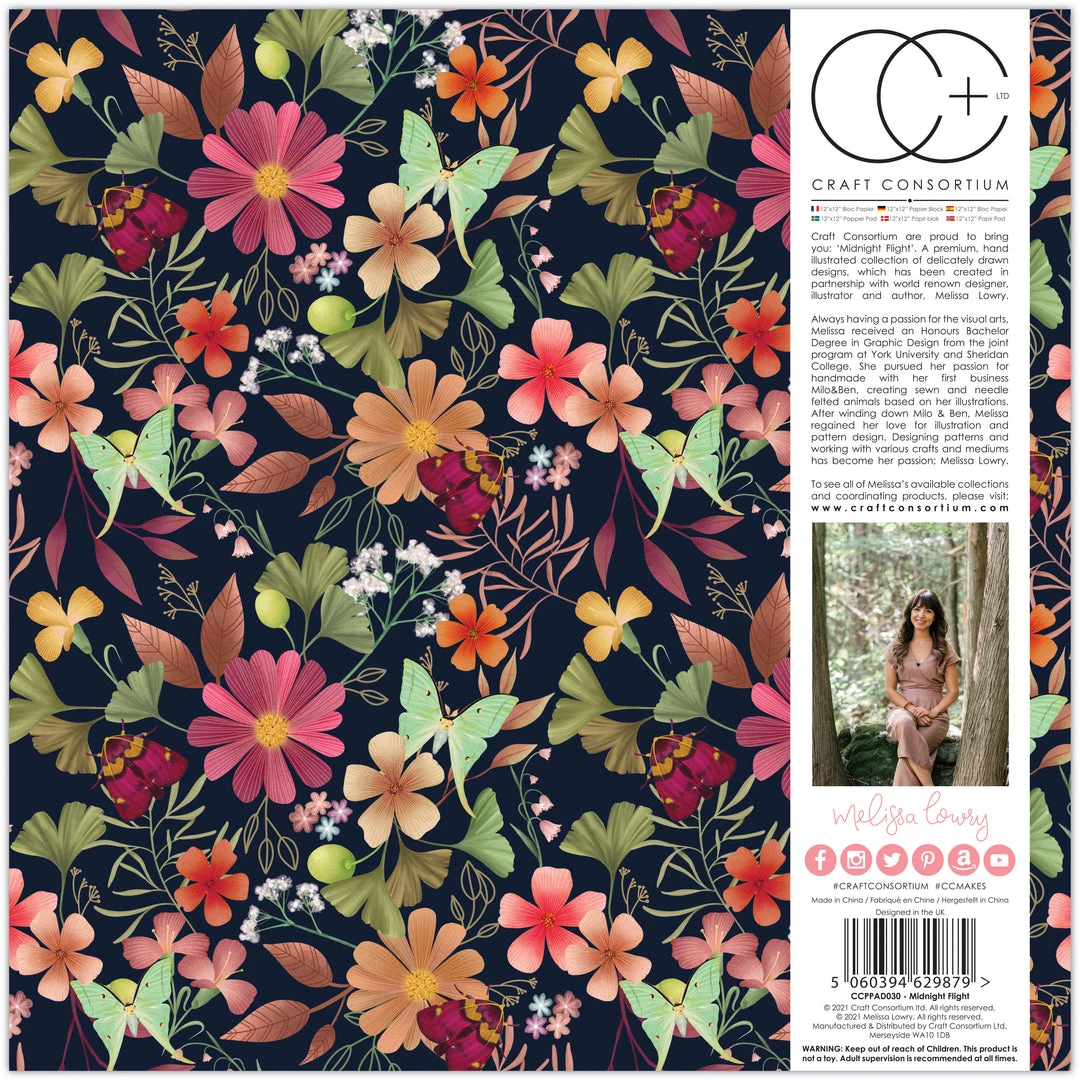 Craft Consortium Midnight Flight - 12x12 Paper Pad 4 Craft Consortium Midnight Flight - 12x12 Paper Pad