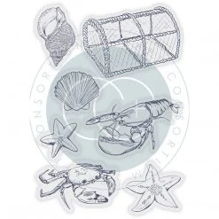 Craft Consortium Stamps, Stamping And Linocut Sea & Shore - Stamp Set - Sea