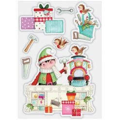 Craft Consortium Made By Elves - Stamp Set - Workshop Stamps, Stamping And Linocut