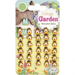 Craft Embellishments Craft Consortium Cottage Garden - Wooden Bees