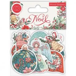 Craft Embellishments Craft Consortium NOEL - Laser Cut Wooden Shapes