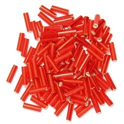Craft Factory Bugle Beads 6mm: Red CLEARANCE