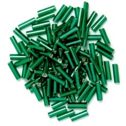 Craft Factory Bugle Beads 6mm: Green