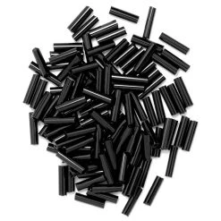 Craft Factory Bugle Beads 6mm: Black CLEARANCE