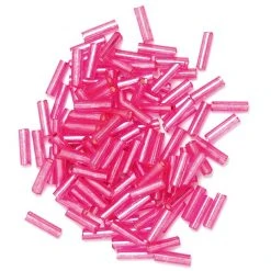 Craft Factory CLEARANCE Bugle Beads 6mm: Pink