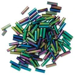 Craft Factory CLEARANCE Bugle Beads 6mm: Rainbow