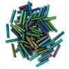 Craft Factory Long Bugle Beads 9mm: Rainbow