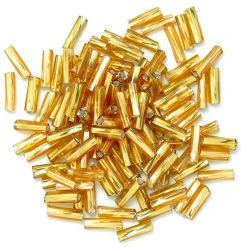 Craft Factory Twisted Bugle Beads 7mm: Gold CLEARANCE