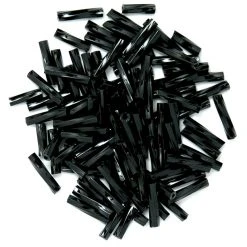 Craft Factory CLEARANCE Twisted Bugle Beads 7mm: Black