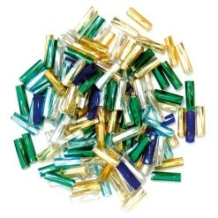 Craft Factory Twisted Bugle Beads 7mm: Multi