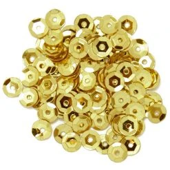 Craft Factory Cup Sequins 5mm: Gold CLEARANCE