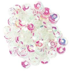 Craft Factory Cup Sequins 5mm: Transparent CLEARANCE