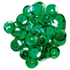 Craft Factory Cup Sequins 8mm: Green CLEARANCE