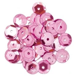 Craft Factory Cup Sequins 8mm: Pink CLEARANCE