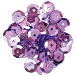 Craft Factory Cup Sequins 8mm: Lilac CLEARANCE