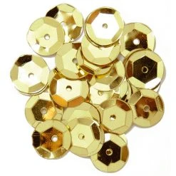 Craft Factory Cup Sequins 10mm: Gold CLEARANCE