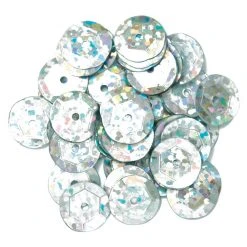 Craft Factory Hologram Sequins 10mm: Silver