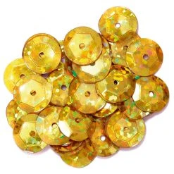 Craft Factory CLEARANCE Hologram Sequins 10mm: Gold
