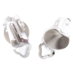 Craft Factory CLEARANCE Flat Ear Clips 2pk: Silver Plated