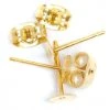 Craft Factory Ear Posts 6pk: Gold Plated