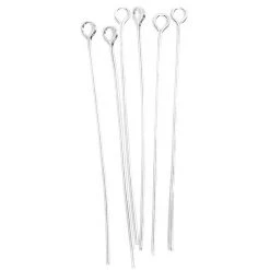 Craft Factory Eye Pins 12pk: Silver Plated