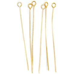 Craft Factory Eye Pins 12pk: Gold Plated CLEARANCE