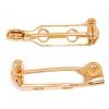Craft Factory Brooch Backs 2pk: Gold Plated