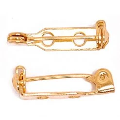 Craft Factory Brooch Backs 2pk: Gold Plated