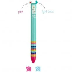 Childrens Colouring Pens And Pencils Legami Click Clack Two Color Ballpoint Pen- Llama