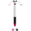Legami Ballpoint Pen - Click Clack Two Color Ballpoint Pen- Panda Childrens Colouring Pens And Pencils