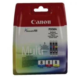 Canon CLI-8 Cyan/Magenta/Yellow Inkjet Cartridges 0621B026