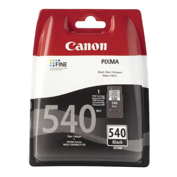 Canon PG-540 Black Inkjet Cartridge 5225B005 3 Canon PG-540 Black Inkjet Cartridge 5225B005