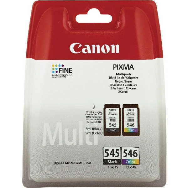 Canon PG-545XL/CL-546XL Inkjet Cartridges 8286B006 3 Canon PG-545XL/CL-546XL Inkjet Cartridges 8286B006