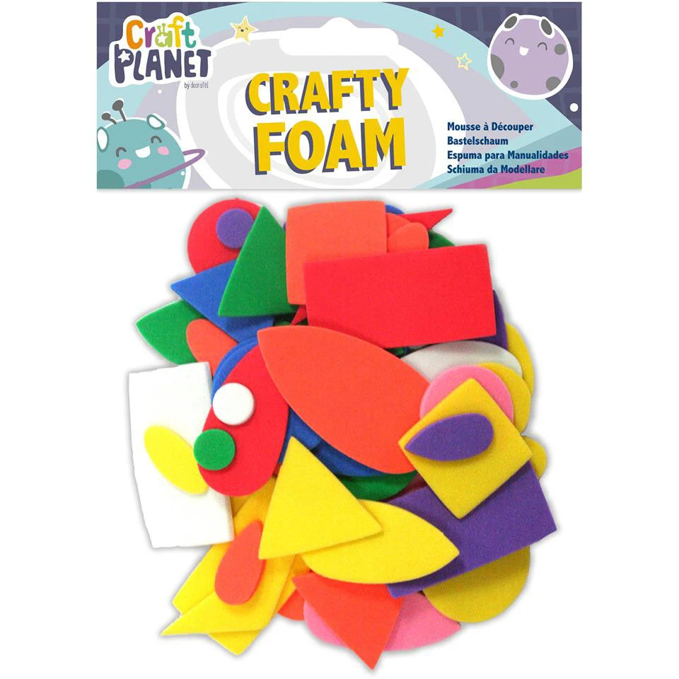 Craft Planet Craft Embellishments Crafty Foam - Shapes - Assorted Colours 3 Craft Planet Craft Embellishments Crafty Foam - Shapes - Assorted Colours