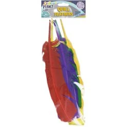 Craft Planet Turkey Quill Feathers - Assorted Colours