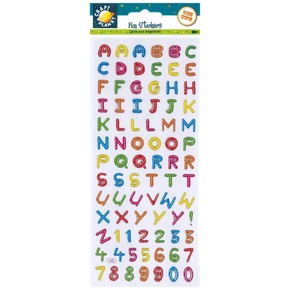 Craft Planet Fun Stickers - Alphabet Craft Embellishments 3 Craft Planet Fun Stickers - Alphabet Craft Embellishments