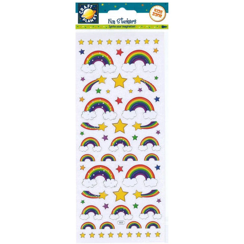 Craft Planet Fun Stickers - Rainbows Craft Embellishments 3 Craft Planet Fun Stickers - Rainbows Craft Embellishments