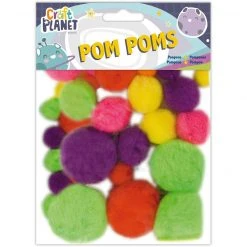 Craft Planet Craft Embellishments Pompoms - Neon Assorted Colours