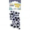 Craft Planet Craft Embellishments Wiggle Eyes Round - Black & White (Assorted Sizes)
