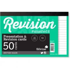 Silvine Revision Note Cards White 152x102mm Pad 50