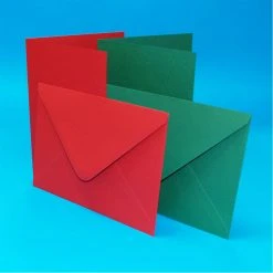 Craft UK 5x7 Red And Green Cards & Envelopes Pack Of 40 Cards And Envelopes