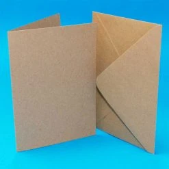 Craft UK - Kraft Cards And Envelopes - Pack Of 50 5x7 Inches